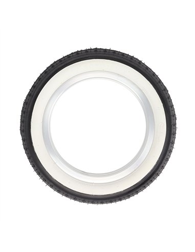 Tire 12-1/2" x 2-1/4" P-1273 Black/White Sidewall