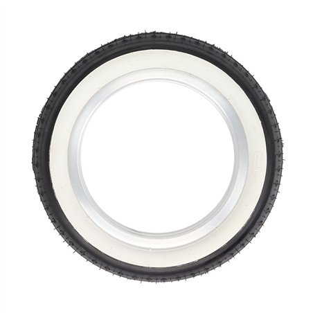 Tire 12-1/2" x 2-1/4" P-1273 Black/White Sidewall
