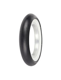 Tire 12-1/2" x 2-1/4" P-1071 Slick Black/White Sidewall