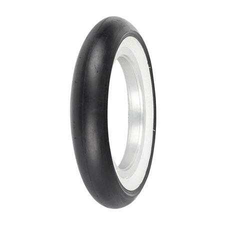 Tire 12-1/2" x 2-1/4" P-1071 Slick Black/White Sidewall