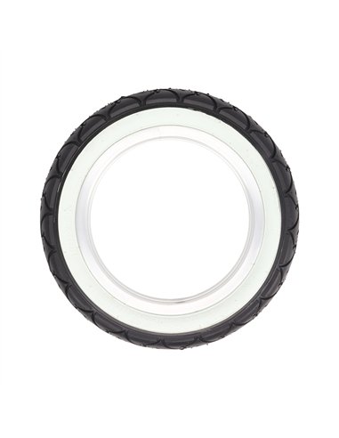 Tire 12-1/2" x 2-1/4" P-1021A Black/White Sidewall