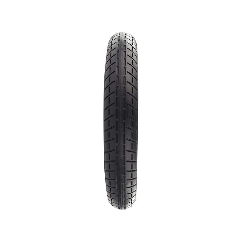 Tire 12-1/2" x 2-1/4" P-1237 Black/White Sidewall W/Yellow Line
