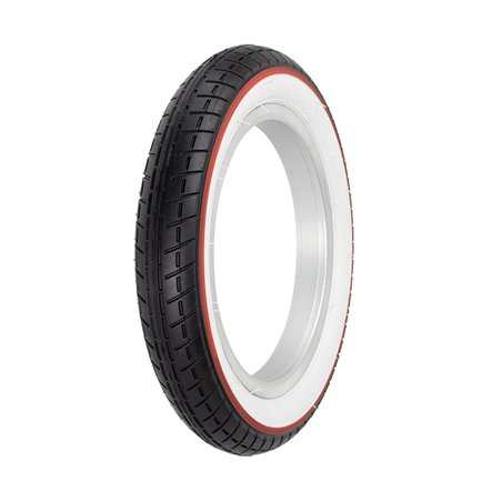 Tire 12-1/2" x 2-1/4" P-1237 Black/White Sidewall W/Red Line