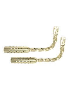 Mufflers Twisted w/Holes Gold