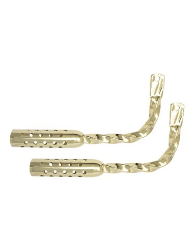 Mufflers Twisted w/Holes Gold