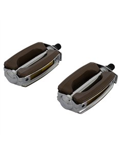 Pedals Krate 1/2" Chrome/Brown