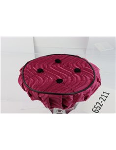 Steering Wheel Cover Velour Swirl Fuchsia