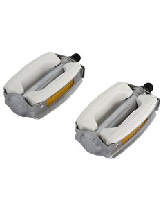 Pedals Krate 1/2" Chrome/White