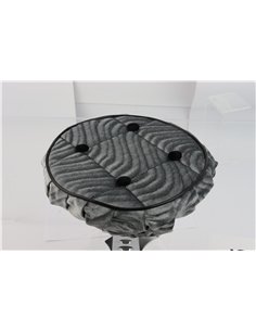 Steering Wheel Cover Velour Swirl Gray