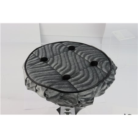 Steering Wheel Cover Velour Swirl Gray