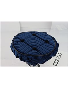 Steering Wheel Cover Velour Swirl Medium Blue