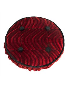 Steering Wheel Cover Velour Swirl Red
