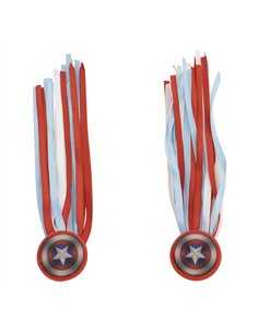 Streamers Cloth Ribbon USA Shield Red/White/Blue