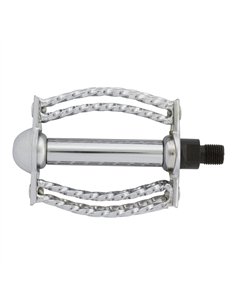 Pedals Mini Round Double Square Twisted 1/2" Chrome