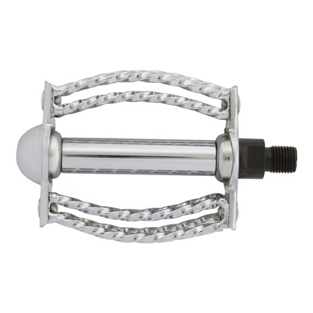 Pedals Mini Round Double Square Twisted 1/2" Chrome