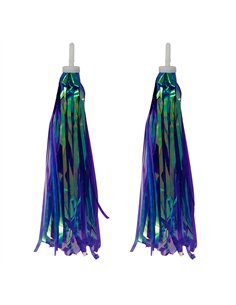 Streamers Plastic PE Laser Purple/Green/Blue