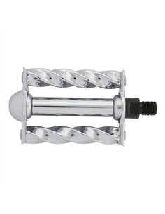 Pedals Mini Square Twisted 1/2" Chrome