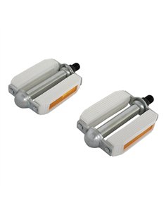 Pedals PVC 507 1/2" Chrome/White