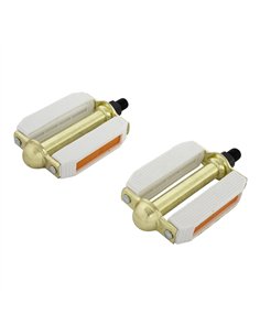 Pedals PVC 507 1/2" Gold/White