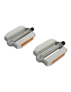 Pedals PVC 507 9/16" Chrome/White