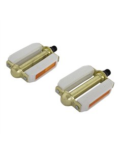 Pedals PVC 507 9/16" Gold/White