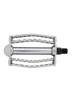 Pedals Round Triple Square Twisted 1/2" Chrome