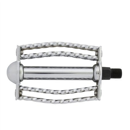 Pedals Round Triple Square Twisted 1/2" Chrome