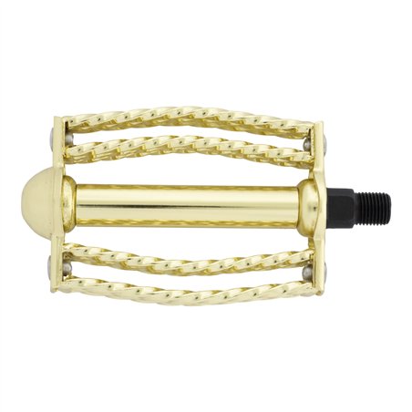 Pedals Round Triple Square Twisted 1/2" Gold