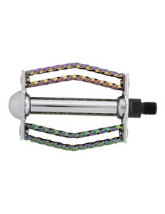Pedals Round Triple Square Twisted 1/2" Neo Chrome