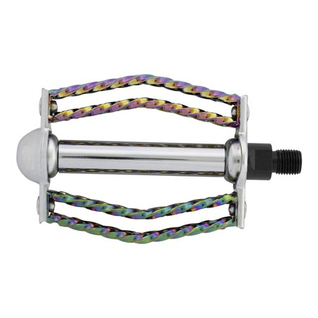 Pedals Round Triple Square Twisted 1/2" Neo Chrome