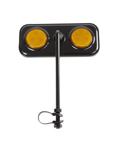 Mirror Rectangle Black/Amber Reflectors