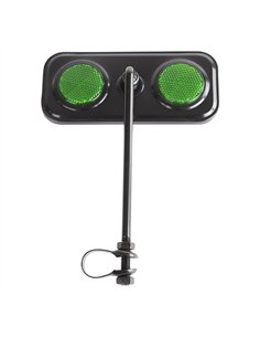 Mirror Rectangle Black/Green Reflectors