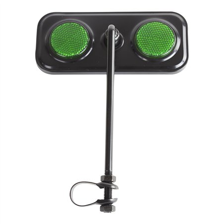 Mirror Rectangle Black/Green Reflectors