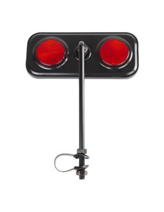 Mirror Rectangle Black/Red Reflectors