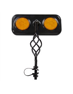 Mirror Rectangle Cage Black/Amber Reflectors