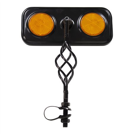 Mirror Rectangle Cage Black/Amber Reflectors