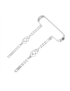 20" Bumper Double Flat Twisted w/Cage Chrome