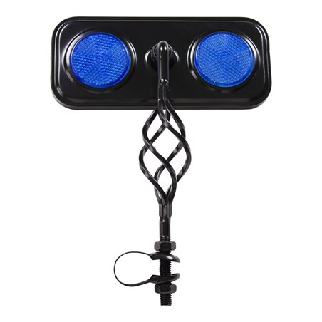 Mirror Rectangle Cage Black/Blue Reflectors