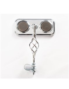 Mirror Rectangle Cage Chrome/Black Reflectors