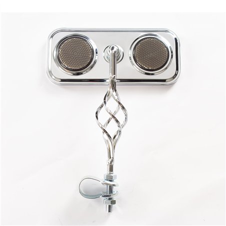 Mirror Rectangle Cage Chrome/Black Reflectors