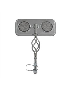 Mirror Rectangle Cage Chrome/Clear Reflectors