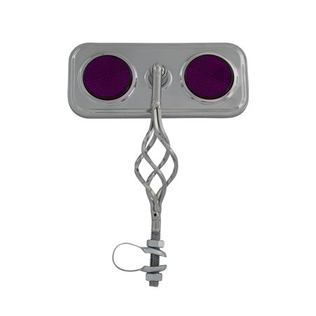 Mirror Rectangle Cage Chrome/Purple Reflectors