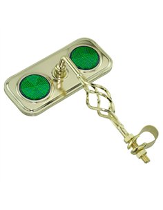 Mirror Rectangle Cage Gold/Green Reflectors