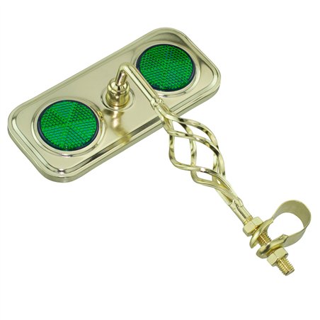 Mirror Rectangle Cage Gold/Green Reflectors