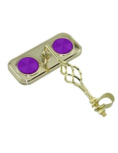 Mirror Rectangle Cage Gold/Purple Reflectors