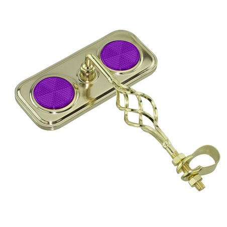Mirror Rectangle Cage Gold/Purple Reflectors