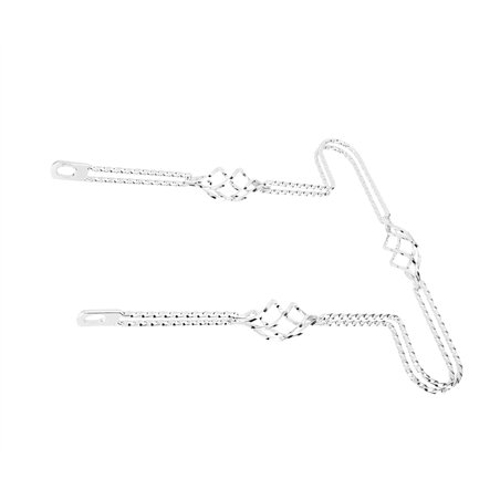 20" Bumper Double Square Twisted 3 Cage Bumper Chrome