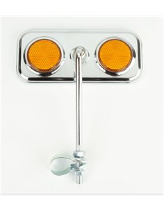 Mirror Rectangle Chrome/Amber Reflectors