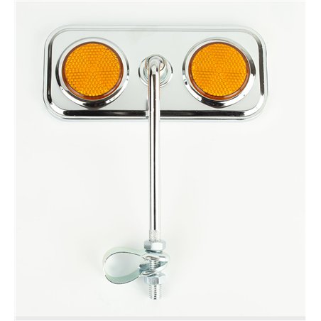 Mirror Rectangle Chrome/Amber Reflectors
