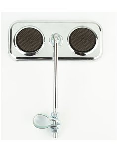 Mirror Rectangle Chrome/Black Reflectors